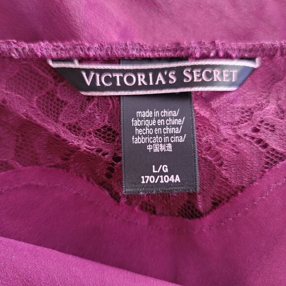 Victoria’s Secret Lace Nightie, Plum Purple, Adjustable, Size Large Lingerie - Picture 7 of 8